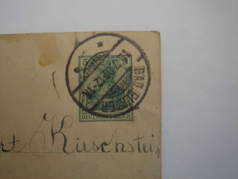 1902 Deutsches Reich MiNr 55 (print) on postcard, stamped