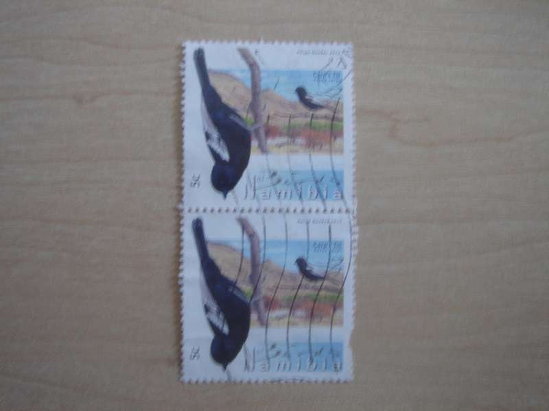 2012 Namibia - Carp's Tit 5c vertical pair used, stamped
