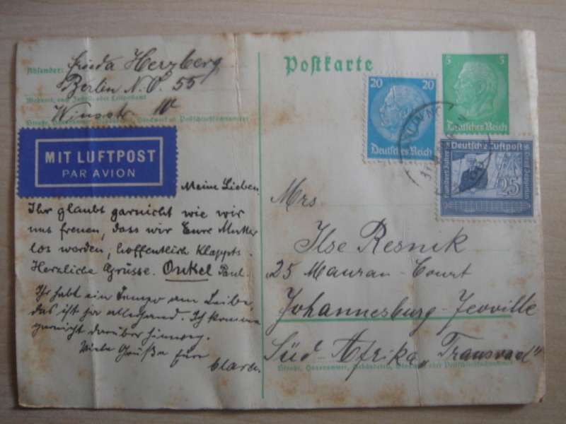 1938 Deutsches Reich 669 stamped on postcard with MiNr 515 (print) + 521 X from 1934