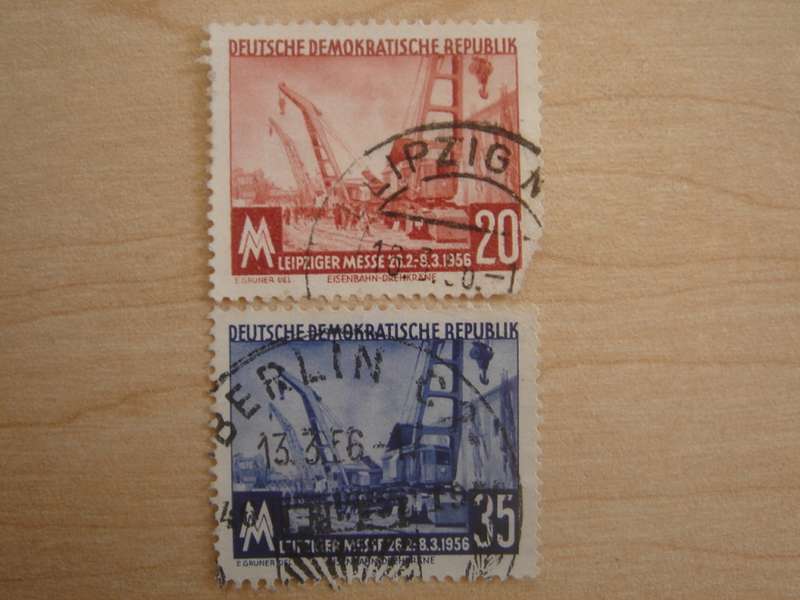 1956 DDR MiNr 518-519 used, stamped (518 damaged, free of charge)