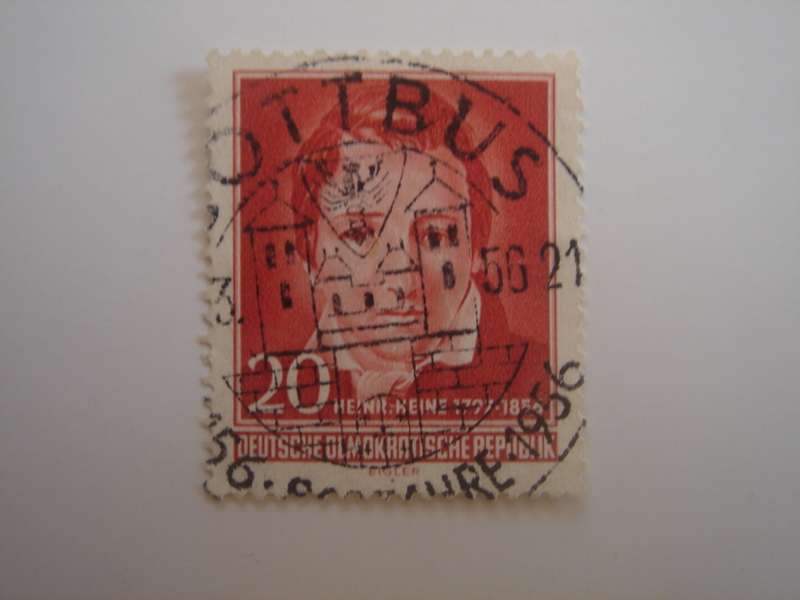 1956 DDR MiNr 517 Y II used, stamped in Cottbus
