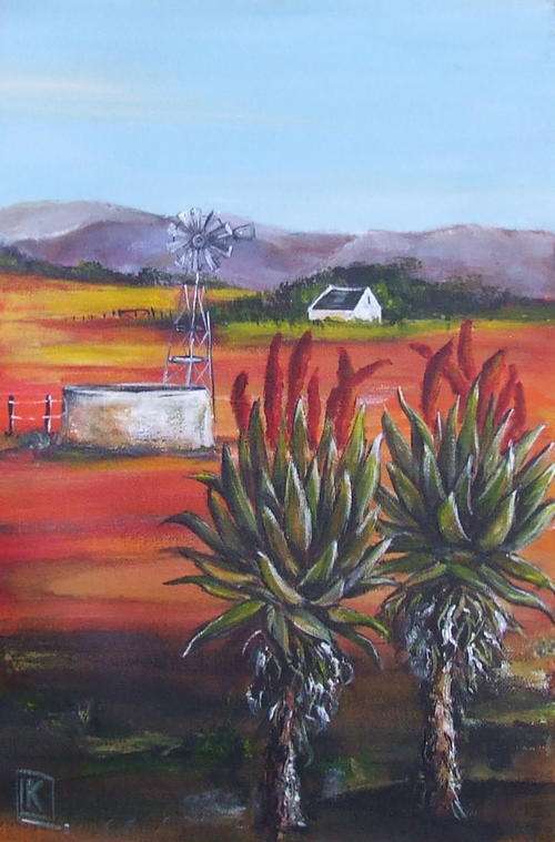 Landscape - by K Bester (360x240mm) acrylic on canvas