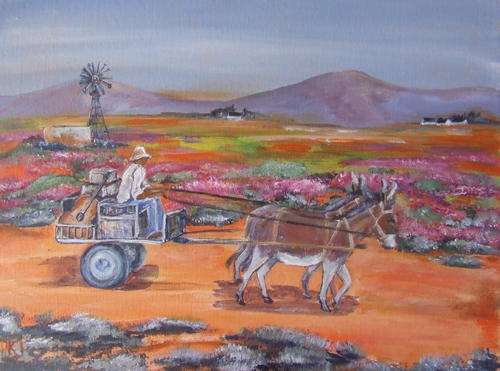 Oppad - acrylic on board 400x300mm by K Bester