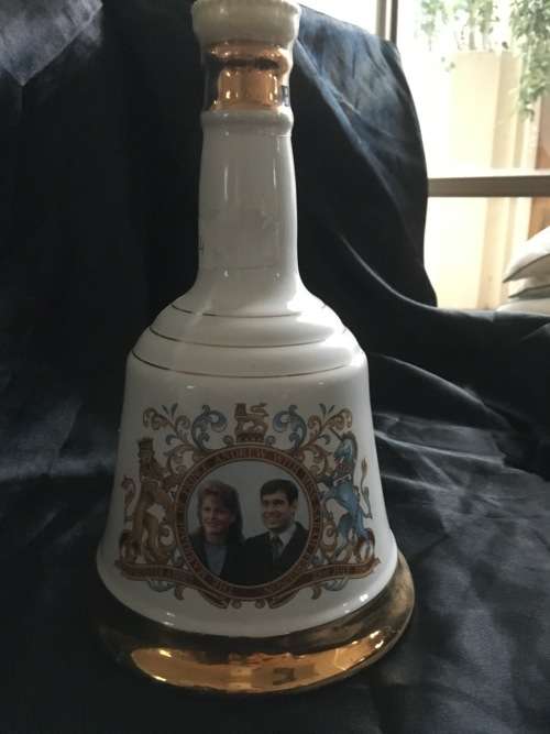 Bell's Whisky - commemorative ceramic decanter- PRINCE ANDREW & SARAH FERGUSON