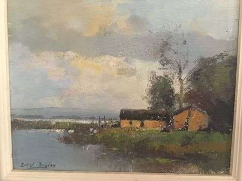 ERROL BOYLEY LANDSCAPES X 2 - OIL ON BOARD- GREAT INVESTMENT-PRICE PER PAINTING