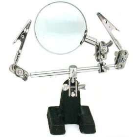 "Third Helping Hand" Alligator Clip Holder With Magnifier