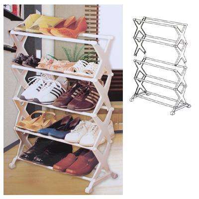 Shoe Rack 5 Tier Up T0 15 Pairs With Chrome Shelves