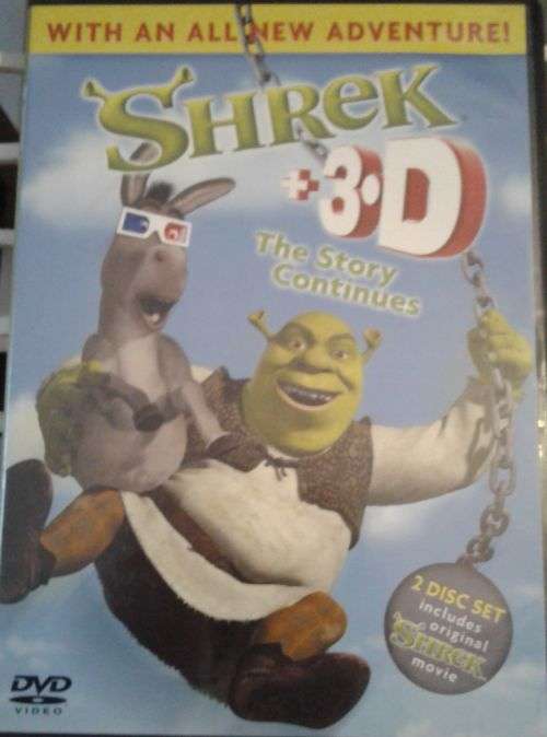 Shrek 3D The Story Continues - Includes 2 x 3D glasses and Original Shrek - Movie DVD