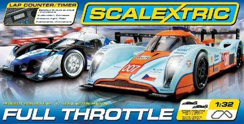 SCALEXTRIC - FULL THROTTLE SET - WITH DIGITAL LAP COUNTER