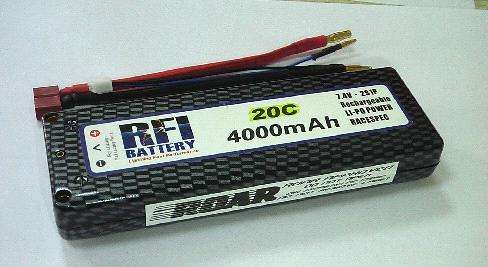 Special - RFI 7.4v 4000Mah 25C Lipo Battery Hard Pack For Cars