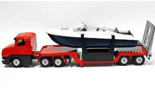 Siku HO 1/87 Low Loader with Boat