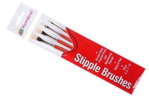 Humbrol Stipple Brushes 3,5,7,10