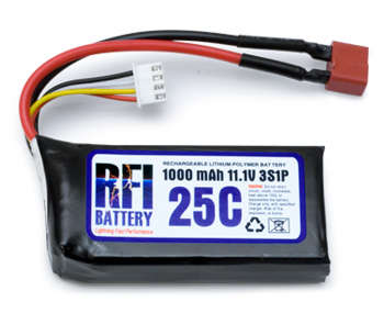 RFI Lipo 11.1v 1000Mah 25C Battery
