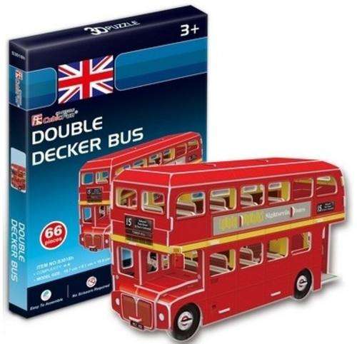 Clearance - Cubic Fun - Double Decker Bus (UK) 66pcs 3D Puzzle