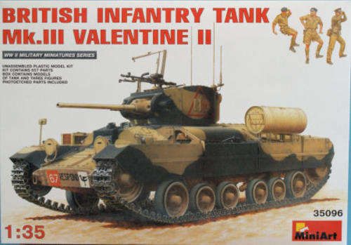 Miniart 1/35 British Infantry Tank Mk.III Valentine II w/Crew