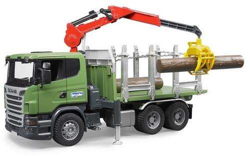 Clearance - Bruder - SCANIA R-Series Timber Truck with Loading Crane