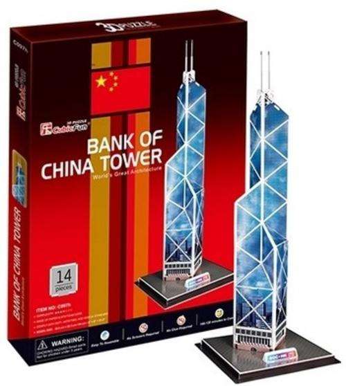 Clearance - Cubic Fun - Bank of China Tower (China) 14pcs 3D Puzzle