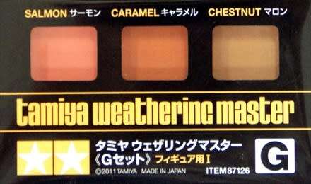 Tamiya Weathering Master G - Figures I Salmon, Caramel, and Dark Chestnut