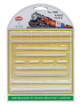 Model Power N Gauge - White Fence - N Scale