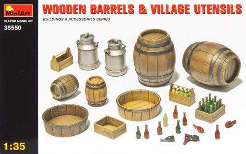 Mini Art 1/35 Wooden Barrels and Village Utensils