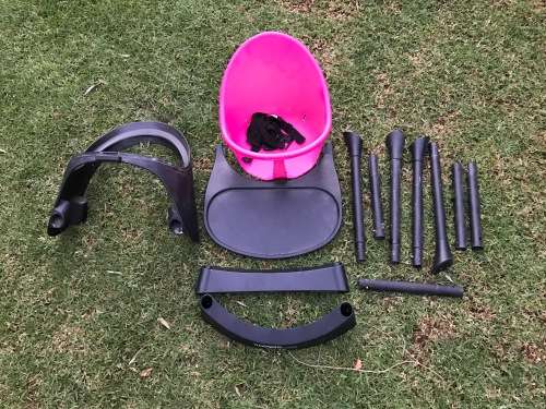 Titanium Delta High chair (pink)