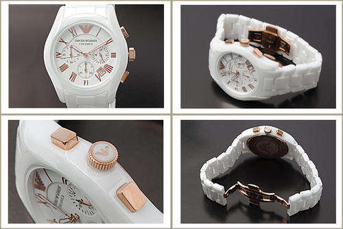 Mens Emporio Armani CERAMICA AR1416. White BRAND NEW