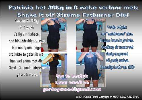 Gerda Gesondheid Shake It off Xtreme Fatburner Diet & Maintenance Plan