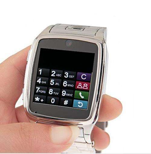 TW810- Quad Band 1.6" Touch screen Silver Watch Cell phone with Bluetooth FM MP4 Steel