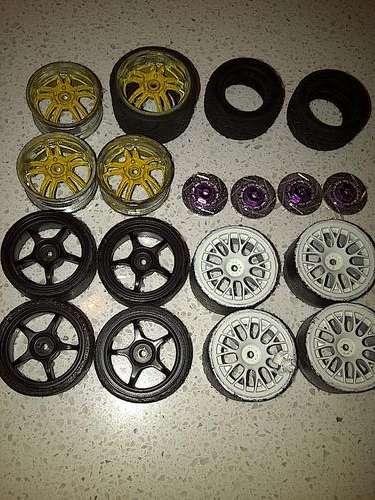 Tamiya TT01 rims, types, brake disks
