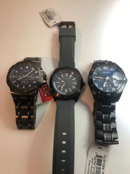 Lot of 3 watches RELIC BY FOSSIL and CLAIBORNE