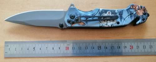 WOLF DESIGN POCKET FLICK KNIFE