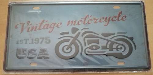 VINTAGE MOTORCYCLE METAL SIGN