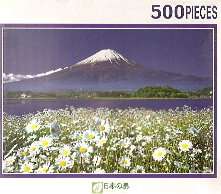 MOUNTAIN, LAKE AND FLOWERS PUZZLE
