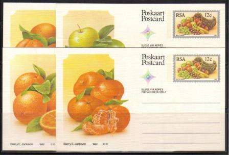 RSA 12c FRUIT BASKET POSTCARDS X4