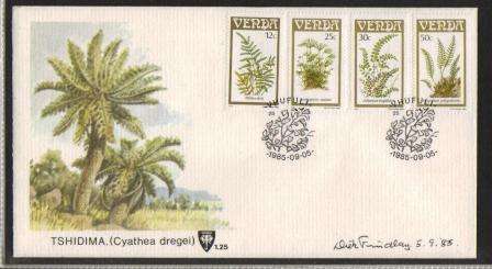 VENDA 1985 FERNS OFFICIAL FDC 1.25 SIGNED BY THE ARTIST DICK FINDLAY