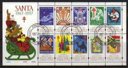 RSA 1997 CHRISTMAS CTO FULL SHEET OF 10