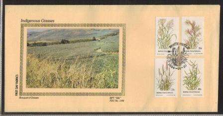 BOP 1984 INDIGENOUS GRASSES LIMITED EDITION SILK FDC # 1/84