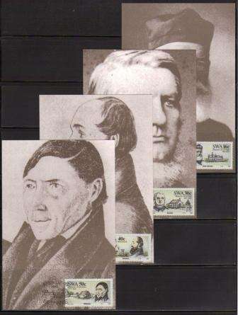 SWA 1989 GERMAN MISSIONARIES SET OF 4 MAXI CARDS