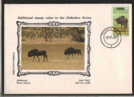 SWA 1984 11c WILDEBEEST LIMITED EDITION SILK FDC # 1A/84
