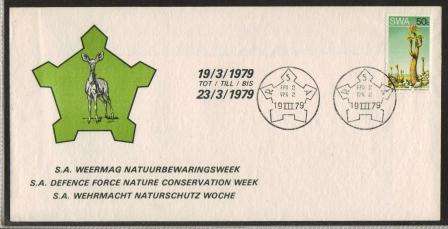 MILITARY COM COVER - 1979 SA DEFENCE FORCE NATURE CONSERVATION WEEK