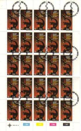 RSA 1981 CANCER ASSOCIATION USED (CTO) FULL SHEET OF 25