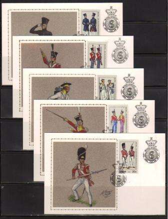 Ciskei 1983 Military Uniforms set of 5 limited edition maxisilk cards number 3
