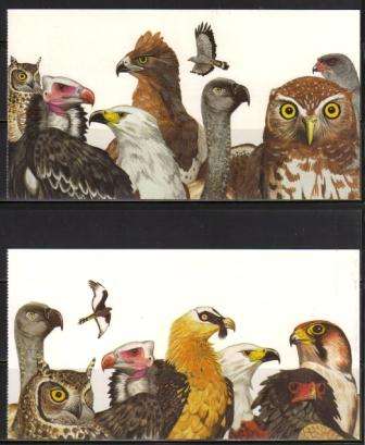 RSA 1998 SET OF 2 RSA RAPTORS POSTCARDS EX BOOKLET