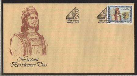 RSA 1988 BARTOLOMEU DIAS MUSEUM MOSSELBAAI COM COVER