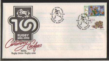 RSA 1990 NATAL RUGBY FOOTBALL UNION COM COVER