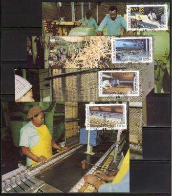 TRANSKEI 1985 MATCH INDUSTRY SET OF 4 MAXI CARDS