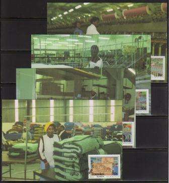 TRANSKEI 1988 BLANKET FACTORY SET OF 4 MAXI CARDS