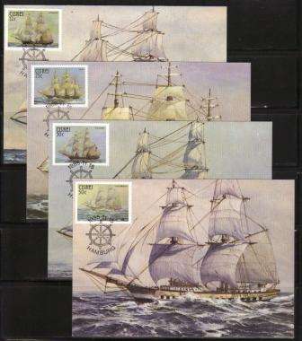 CISKEI 1985 SAIL TROOPSHIPS SET OF 4 MAXIMUM CARDS