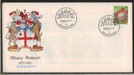 RSA 1980 COM COVER ALBANY MUSEUM GRAHAMSTOWN