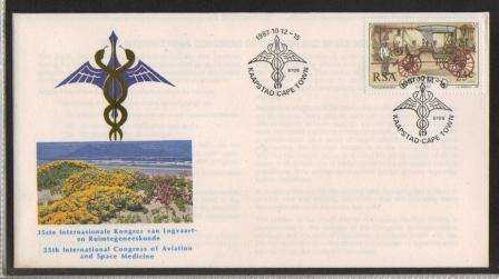 RSA 1987 COM COVER 35TH INTERNATIONAL CONGRESS OF AVIATION & SPACE MEDICINE